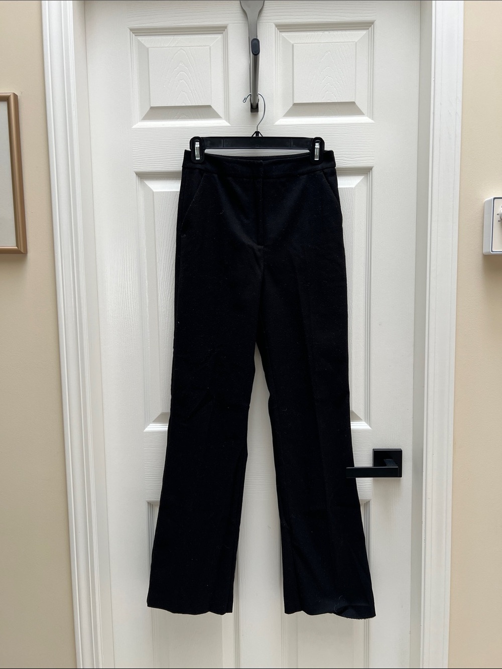 OAK+FORT Black Women's High Waisted Straight-Leg Pants